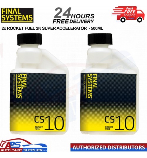 2x Final Systems ROCKET FUEL 2K Super Accelerator for low bake Air Drying 500ml
